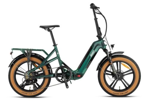 2025 Loop Coaster 20 Kolon Elektrikli Katlanır Bisiklet Fat Bike Yeşil