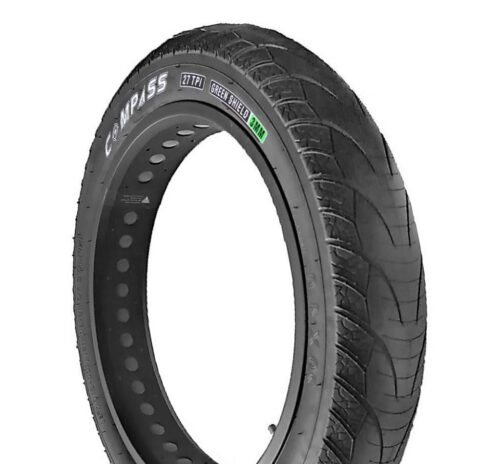Compass 20x4.0 W2117 Fat Bike Bisiklet Dış Lastik 3mm Zırhlı Siyah