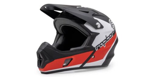 Raptor KS05 Full Face Kross Kaskı Siyah/Beyaz/Kırmızı