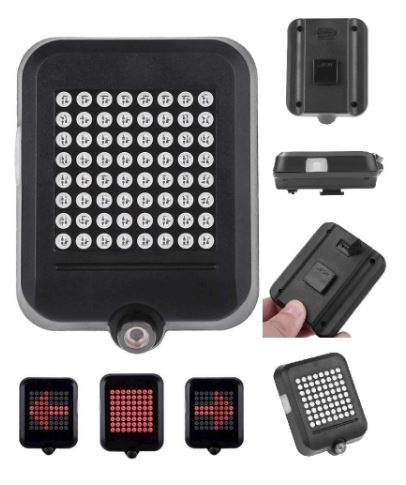 XINGCHENG 64 Chips Usb Şarjlı Hareket Sensörlü Led Sinyalli Arka Stop