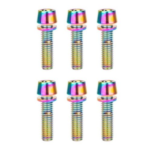 AYD Rainbow Oilslick Gidon Boğazı Matara Kafesi Vidası 6 Lı M5x18