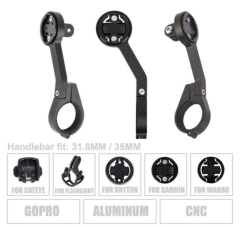 Briviga LW-HOLDER01 Yol Bilgisayarı GPS Gidon Tutucu Mount Garmin-Wahoo