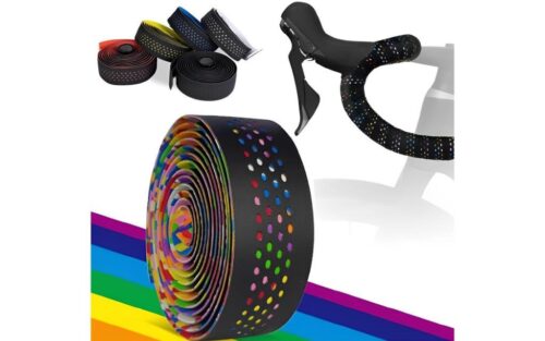 Briviga PU+EVA Bisiklet Gidon Bandı 3mm Siyah/Rainbow