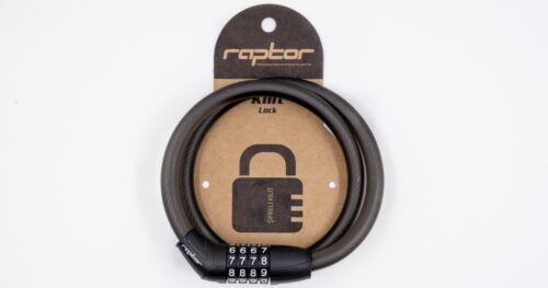 Raptor Şifreli Bisiklet Halat Kilidi 12x80cm Siyah