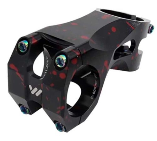 Wake CNC Gidon Boğazı Çift Renk 60mm/31.8mm -+20 Derece Siyah/Kırmızı