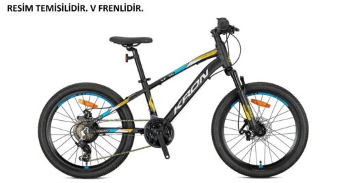 2026 Kron XC 75 V Fren 20 Jant Çocuk Bisikleti Mat Siyah/Sarı