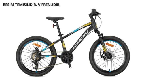 2026 Kron XC 75 V Fren 24 Jant Çocuk Bisikleti Mat Siyah/Sarı
