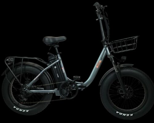 Alba Fold S Fat Bike Elektrikli Katlanır Bisiklet Gri