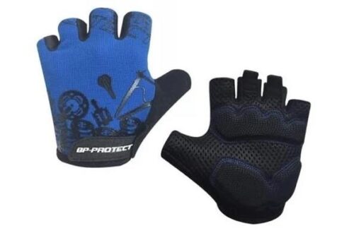 Forte GT HJ-1501 Protect Kısa Parmak Jelli Bisiklet Eldiven Mavi