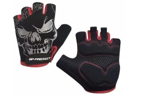 Forte GT HJ-1501 Protect Kısa Parmak Jelli Bisiklet Eldiven Siyah